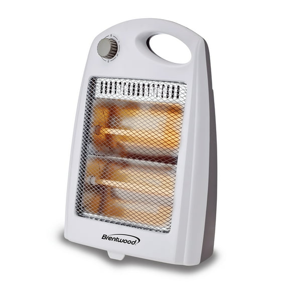 Brentwood Kool Zone H-Q 801W 800-Watt-Max Portable Quartz Space Heater, White