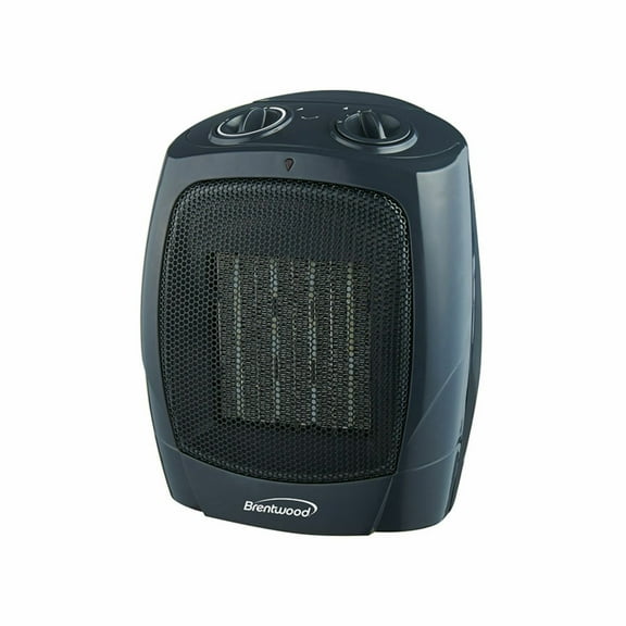 Brentwood New 1500-Watt Portable Ceramic Space Heater and Fan - Black