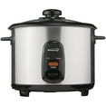 thumbnail image 1 of Brentwood New 5-Cup Uncooked/10-Cup Cooked Rice Cooker, Stainless Steel, 1 of 7