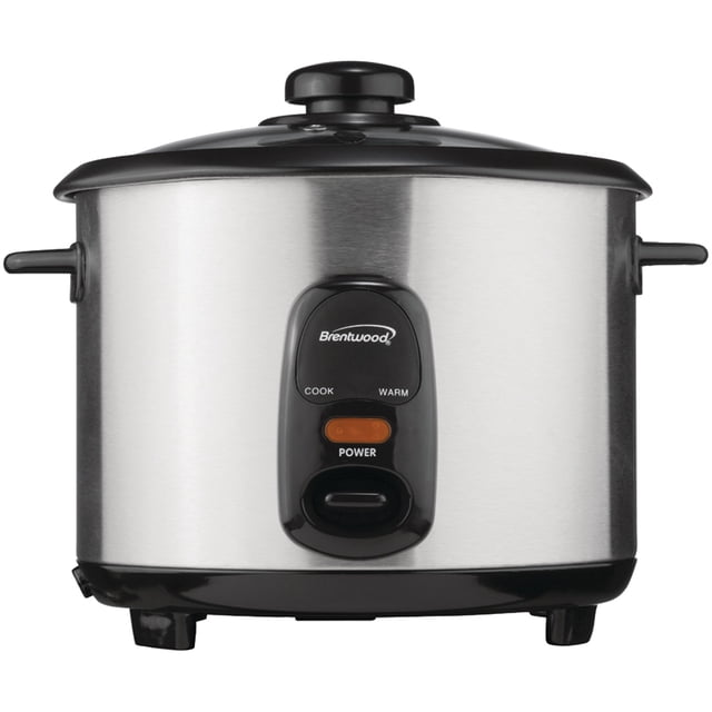 Brentwood New 5-Cup Uncooked/10-Cup Cooked Rice Cooker, Stainless Steel