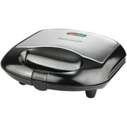 Brentwood Nonstick Compact Dual Sandwich Maker Black, TS-240BPT