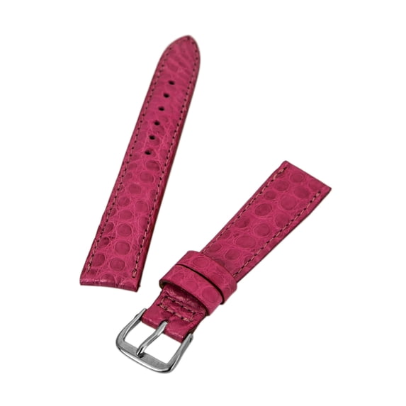 Brentwood Pink 16mm Wide Genuine Alligator Leather Band