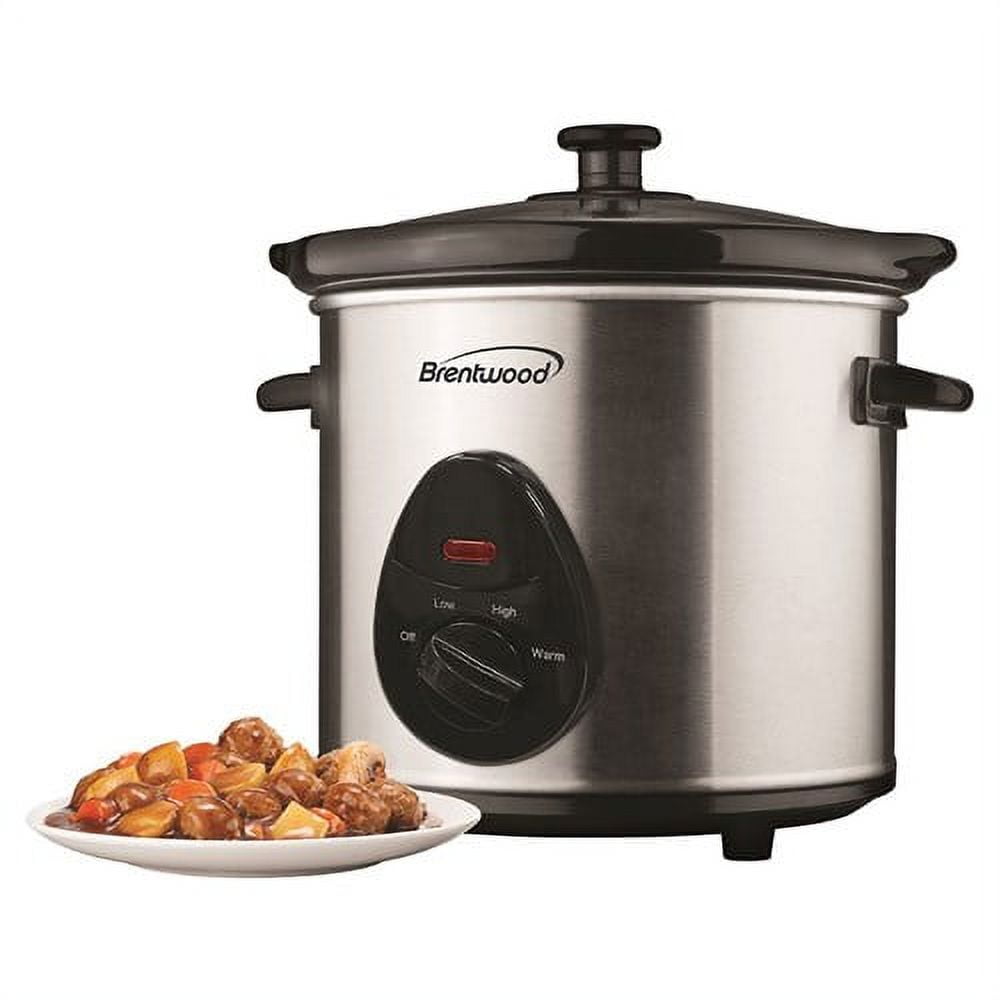 Brentwood SC130S 3 Quart Slow Cooker Stainless Steel SC130S 3 Quart