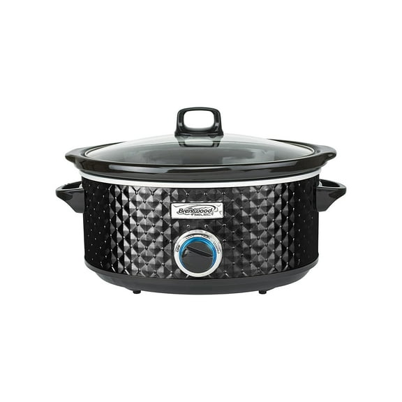 Brentwood SC-136C 3.5-Quart Diamond-Pattern Slow Cooker, Brown