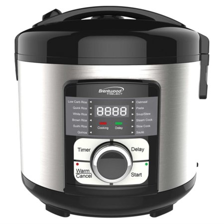 Brentwood Select 12 Function Stainless Steel Multi-Cooker in Black