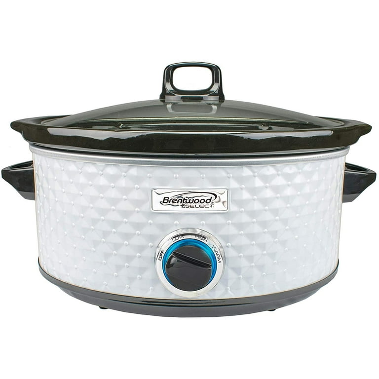 Brentwood 3 Quart Slow Cooker, White SC-135W 