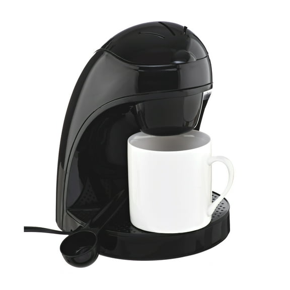 Brentwood Single-Serve Drip Coffee Maker with Ceramic Mug (Black), TS-112BPT