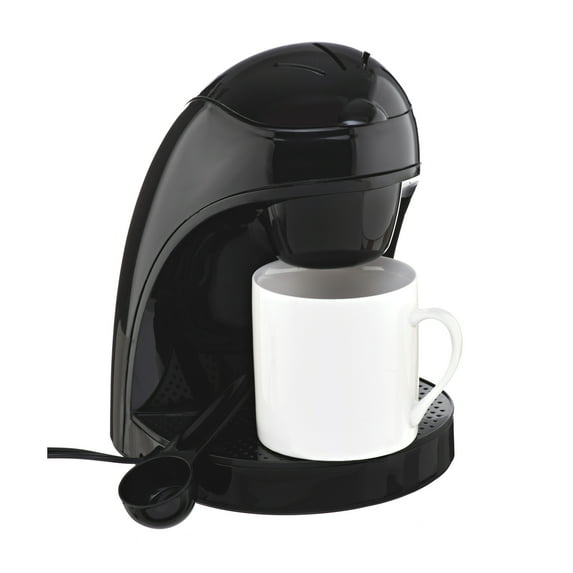 Brentwood Single-Serve Drip Coffee Maker with Ceramic Mug (Black), TS-112BPT