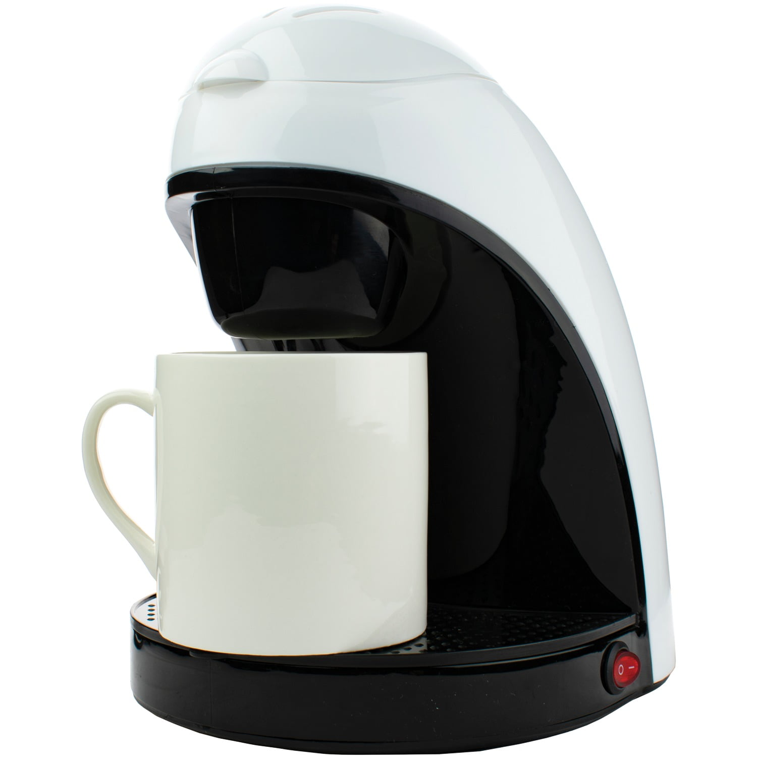 Brentwood Single-Serve Drip Coffee Maker with Ceramic Mug (White), TS-112WPT