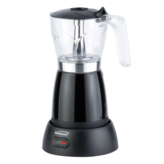 Brentwood 6-Cup Electric Moka Pot Espresso Machine, Black
