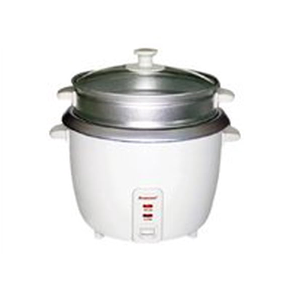 Brentwood TS-380S 10-Cup Uncooked/20-Cup Cooked Rice Cooker and Food Steamer, White