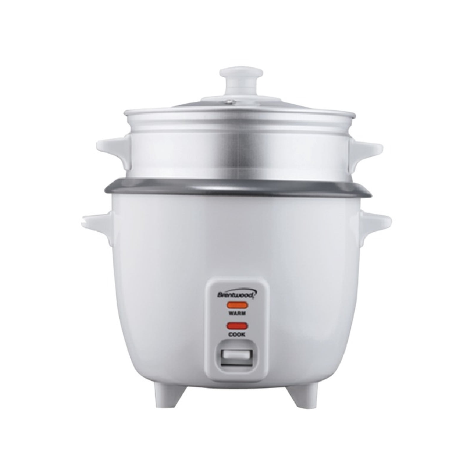 Brentwood TS-380S 10-Cup Uncooked/20-Cup Cooked Rice Cooker and Food Steamer, White