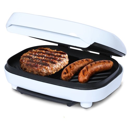 Brentwood TS605 NonStick 750w Indoor Electric Contact Grill White