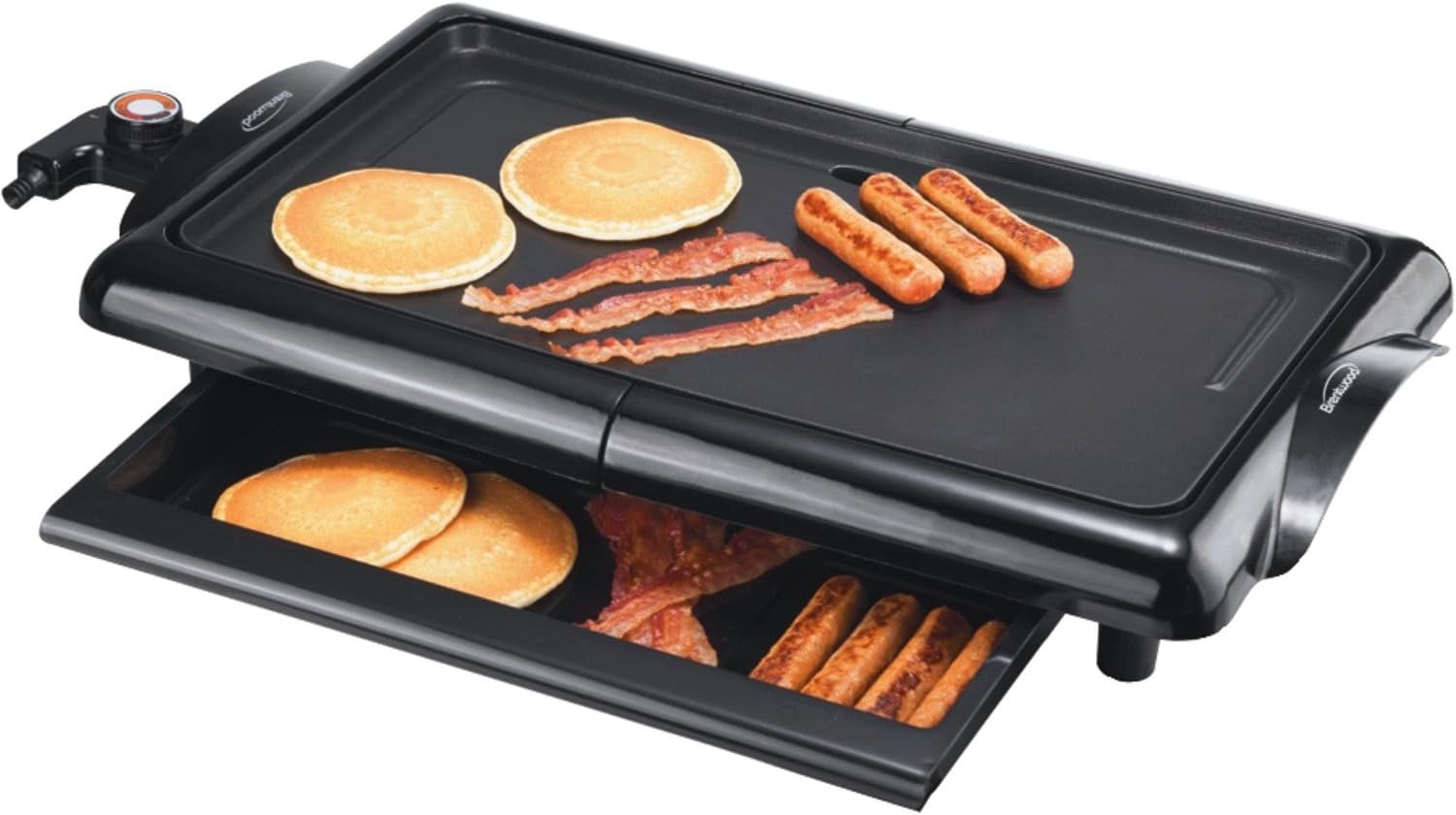 Brentwood TS840 NonStick Electric Griddle with Drip Pan, 10 x 20 Inch