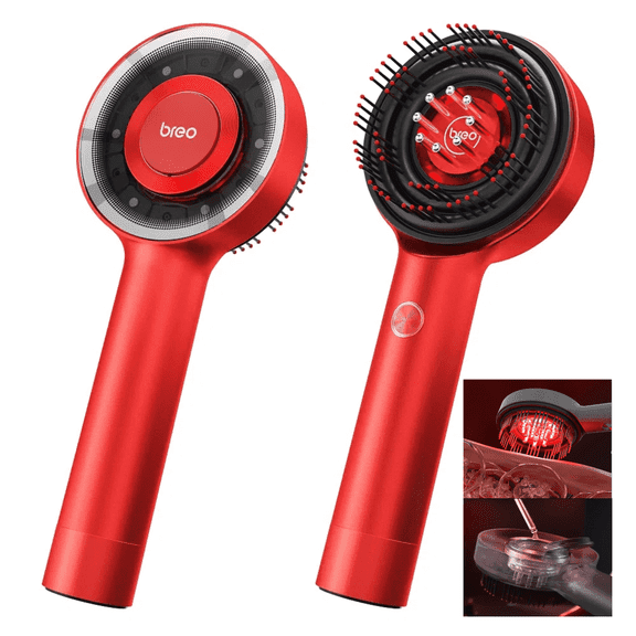 Breo Scalp Trilogy Massager, Smart Scalp Brush Combo, Waterproof for Hair Growth Detangling Styling
