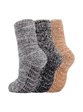 Fuzzy Socks with Grips for Women x4 Pairs