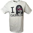 thumbnail image 1 of Bret Hart I Heart Canada WWE Mens Lightweight White T-shirt M, 1 of 4