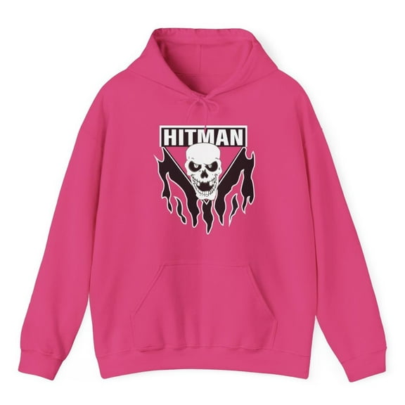 Bret Hitman Hart Pink Pullover Hoody Sweatshirt