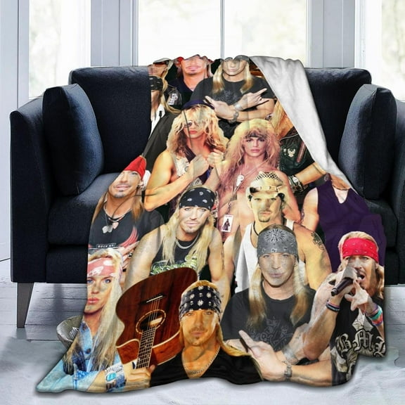 Bret Michaels Style-68 Ultra-Soft Micro Warm Fuzzy Fleece Blanket Throw Gift Decoration For Home Car Camp Office 60"x50"