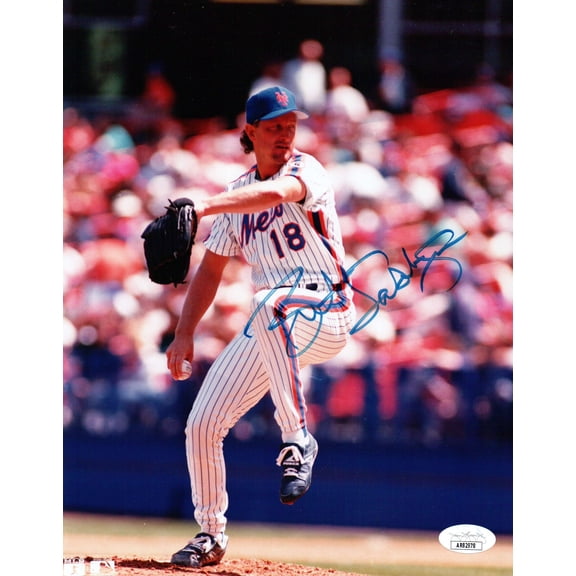 Bret Saberhagen Signed Autographed 8X10 Photo Mets Daytime Pitching JSA AR82978