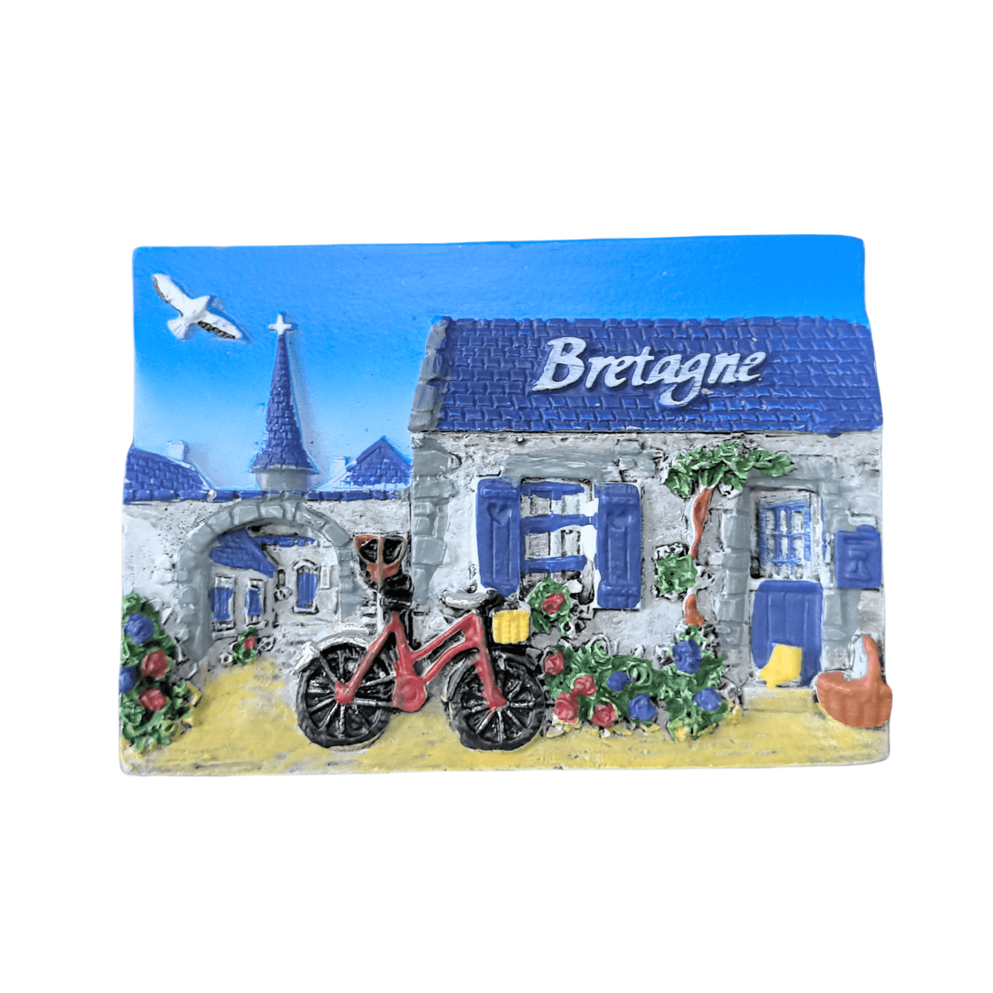 Handmade Guadeloupe France 3D Map Fridge Magnet – Resin Souvenir, Travel Gift, Home Decoration