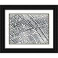 thumbnail image 1 of Bretez, Louis 32x25 Black Ornate Wood Framed with Double Matting Museum Art Print Titled - Plan of Paris 1730 - IV, 1 of 4