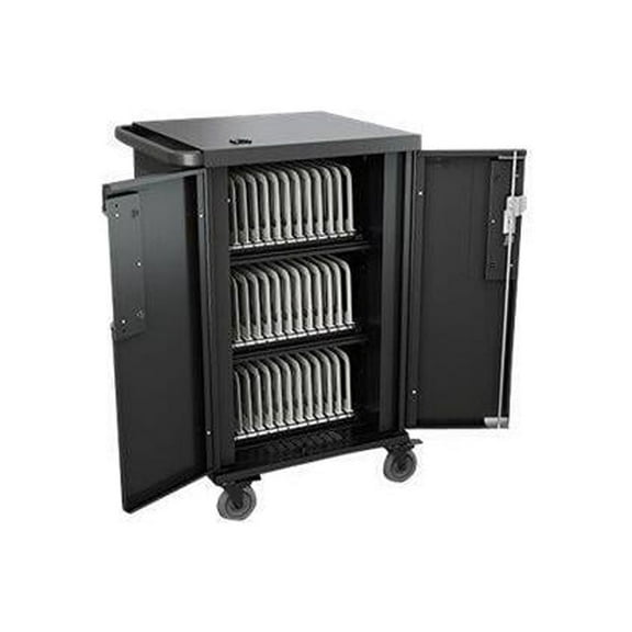 Bretford Corex Cart - 3 Shelf - Steel - 33.2" Width X 25.8" Depth X 44.5" Height - For 36 Devices (tcorex36)