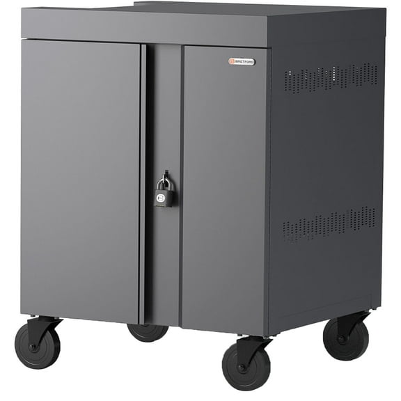 Bretford Cube Charging Cart for 32 Device, Charcoal