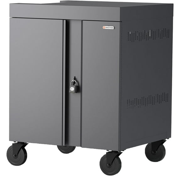 Bretford Cube Charging Cart for 32 Device, Charcoal