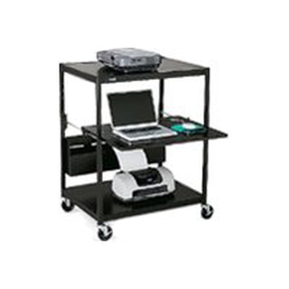Bretford Interactive Learning Center ECILS1FF-BK - Cart - rack - for projector - steel - black - screen size: up to 25" - floor-standing