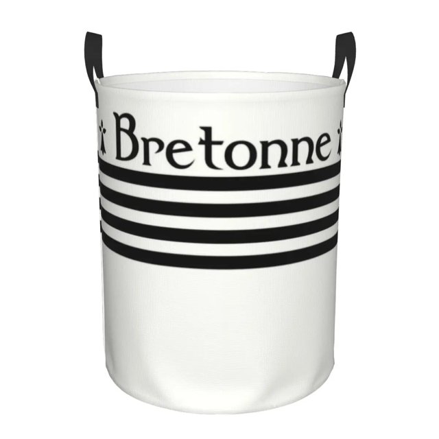 Breton Ermine Pop Laundry Basket Collapsible Breizh Brittany Art Baby