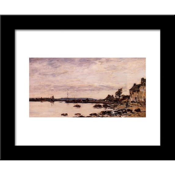 Breton Shoreline 20x24 Framed Art Print by Eugene Boudin