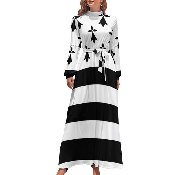 Breton flag Long Dress woman dress dresses for womens