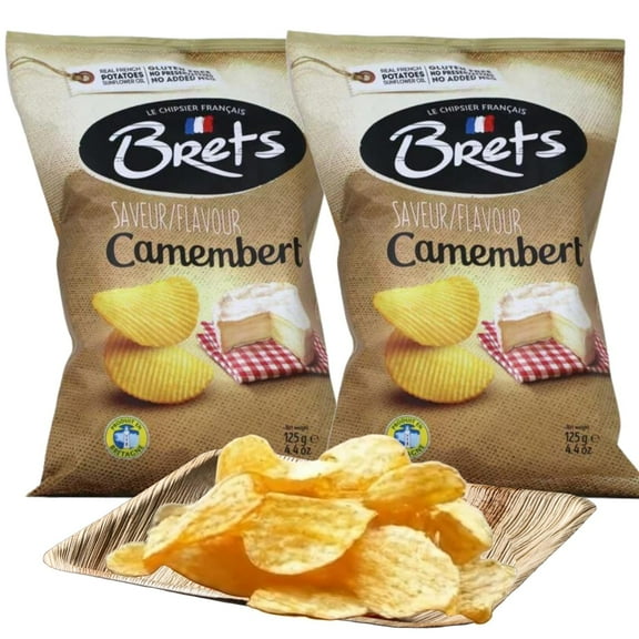 Brets - Camembert Gourmet Potato Chips, 125g (4.4oz) | Gluten Free | Two-Pack