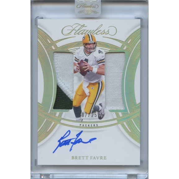 Brett Favre 2025 Flawless On Card Auto Autograph Patch Green Bay Packers 7/25