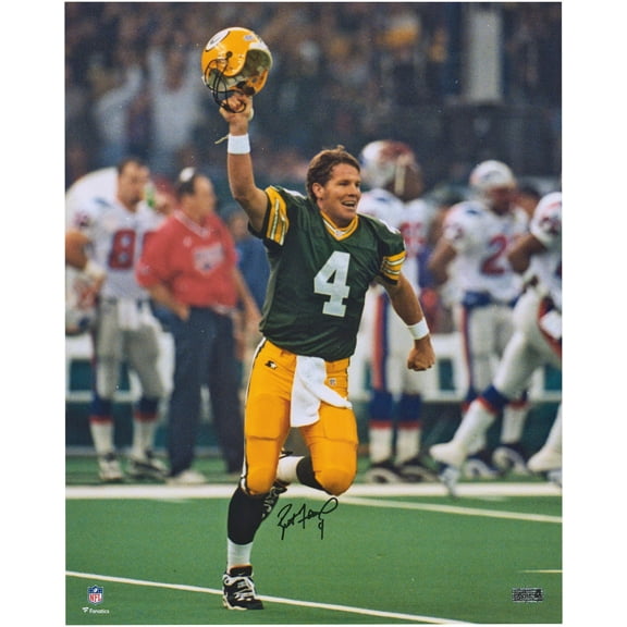 Brett Favre Green Bay Packers Autographed 16" x 20" Super Bowl XXXI Celebration Photograph - Fanatics Authentic Certified