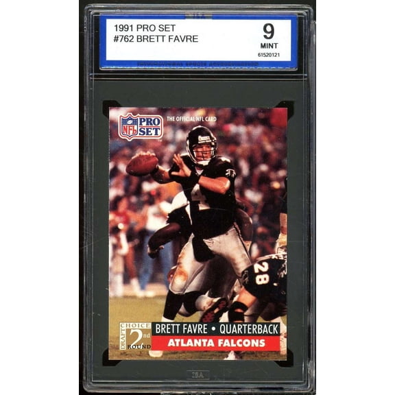 Brett Favre Rookie Card 1991 Pro Set #762 ISA 9 MINT
