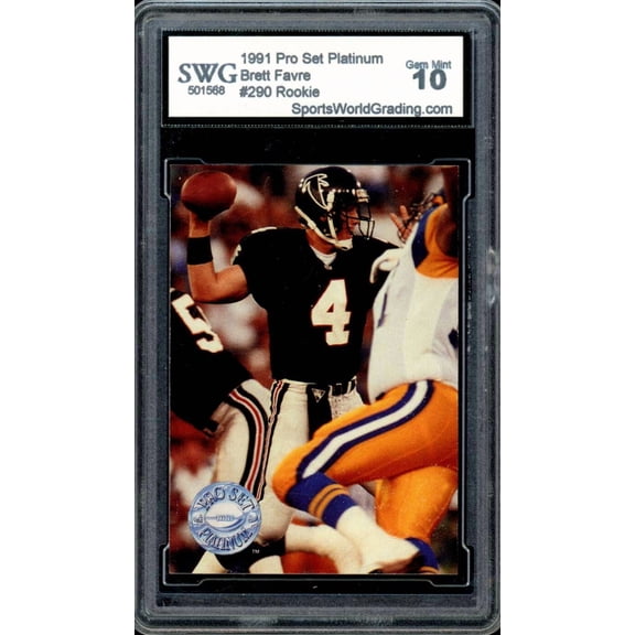 Brett Favre Rookie Card 1991 Pro Set Platinum #290 SWG 10