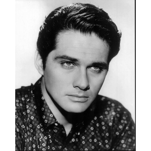 Brett Halsey Headshot In Patterned Shirt Black And White Photo Print (16 x 20) - Item # MVM59301