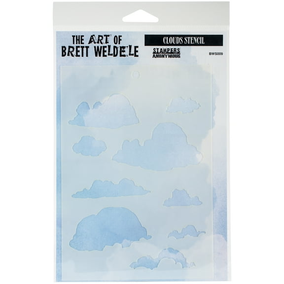 Brett Weldele Stencils 6.5"X4.5"-Clouds