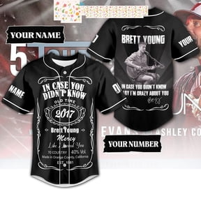 Brett Young In Case You Didn t Know Baby I m Crazy About You Black Design Personalized Bas