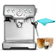 Breville BES8 Series Infuser Espresso Machine, Precise Espresso Extraction, Auto Purge, Brushed Stainless Steel, Ideal for Iced Coffee, Espresso, Cold Brew Coffee, Latte, Cappuccino