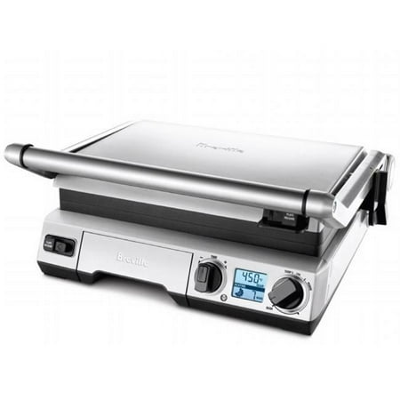 Breville - the Smart Grill Indoor BBQ Grill and Sandwich Press - Brushed Stainless Steel