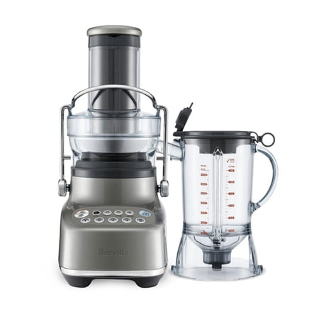 Breville BJB615SHY Compact Design 3X Bluicer Blender and Juicer (Smoked Hickory)