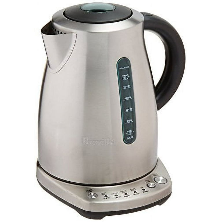 Breville VKT147X-electric water kettle, 1.7 L (8 cups), quick Boiling of  2.4 Kw, Mostra collection, silver Color