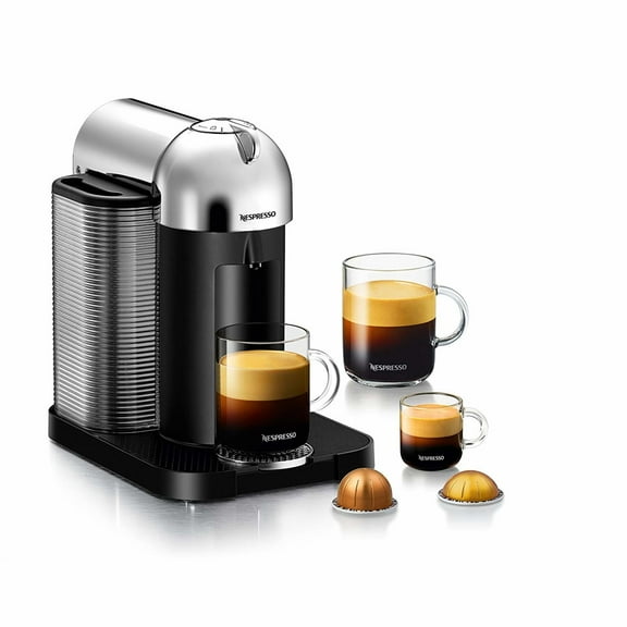 Nespresso Vertuo Coffee & Espresso Single-Serve Machine in Chrome, BNV220CRO1BUC1
