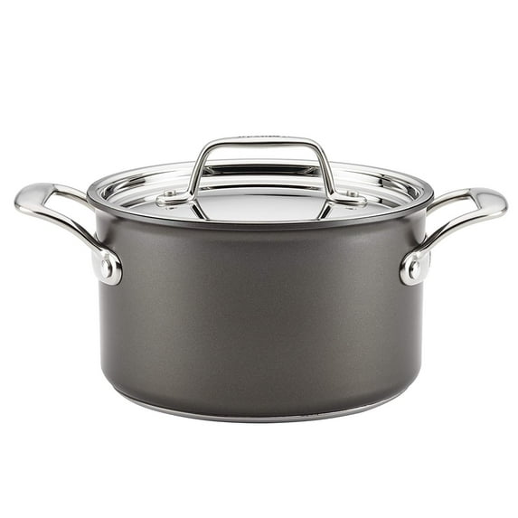 Breville Thermal Pro Hard Anodized Nonstick 4 qt. Covered Saucepot