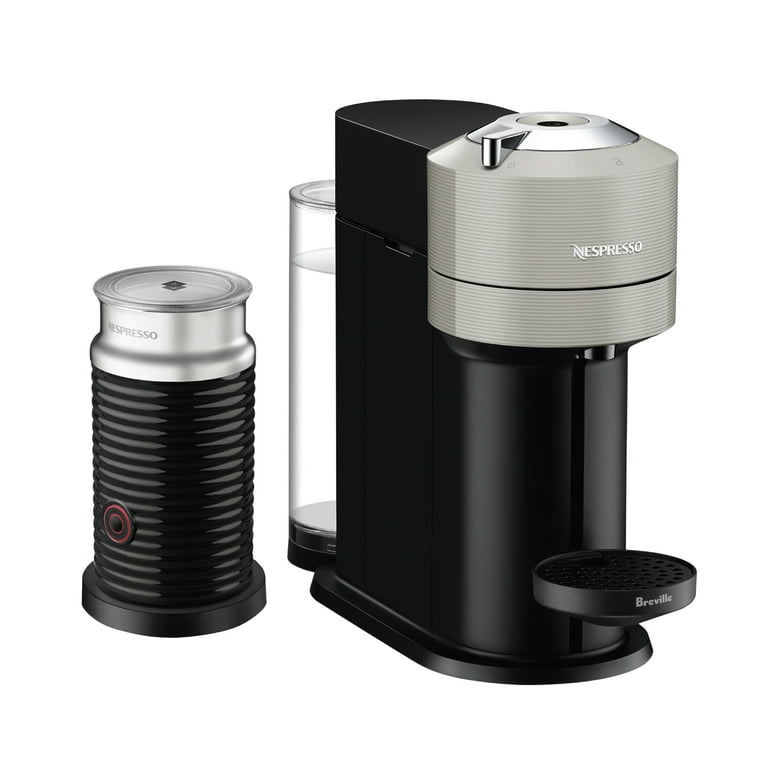 Nespresso Breville Vertuo Next, Light Gray + Black Aeroccino3