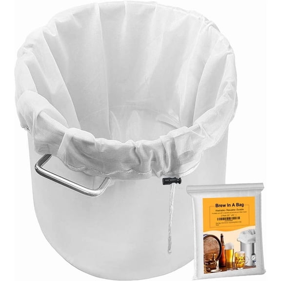 Brew Bag, 2 Pack Extra Large (26" x 22") Straining Bag,Reusable Cold Brew Bags Fine Mesh Bag for Fruit Cider Apple Grape Wine Press Drawstring Straining Brew in a Bag