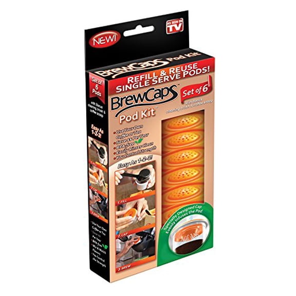 Brew Caps Pod Kit, One Size Fits All, Orange/Black